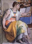 UNTERBERGER, Michelangelo The erythreanska sibyllan fran sixtinska Chapel ceiling oil painting picture wholesale